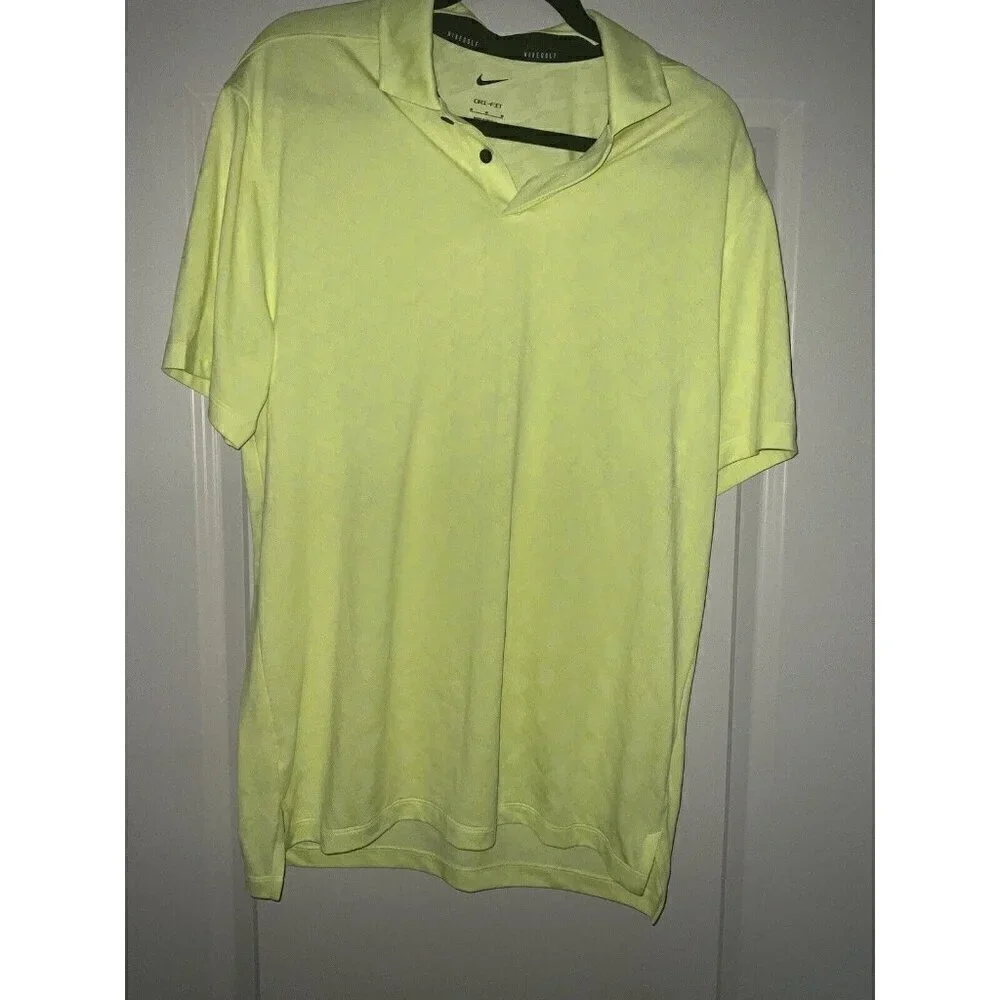 Nike Dri-FIT Vapor‎ Golf Polo Shirt Light Lemon Twist DA2974-736 Men's Size M